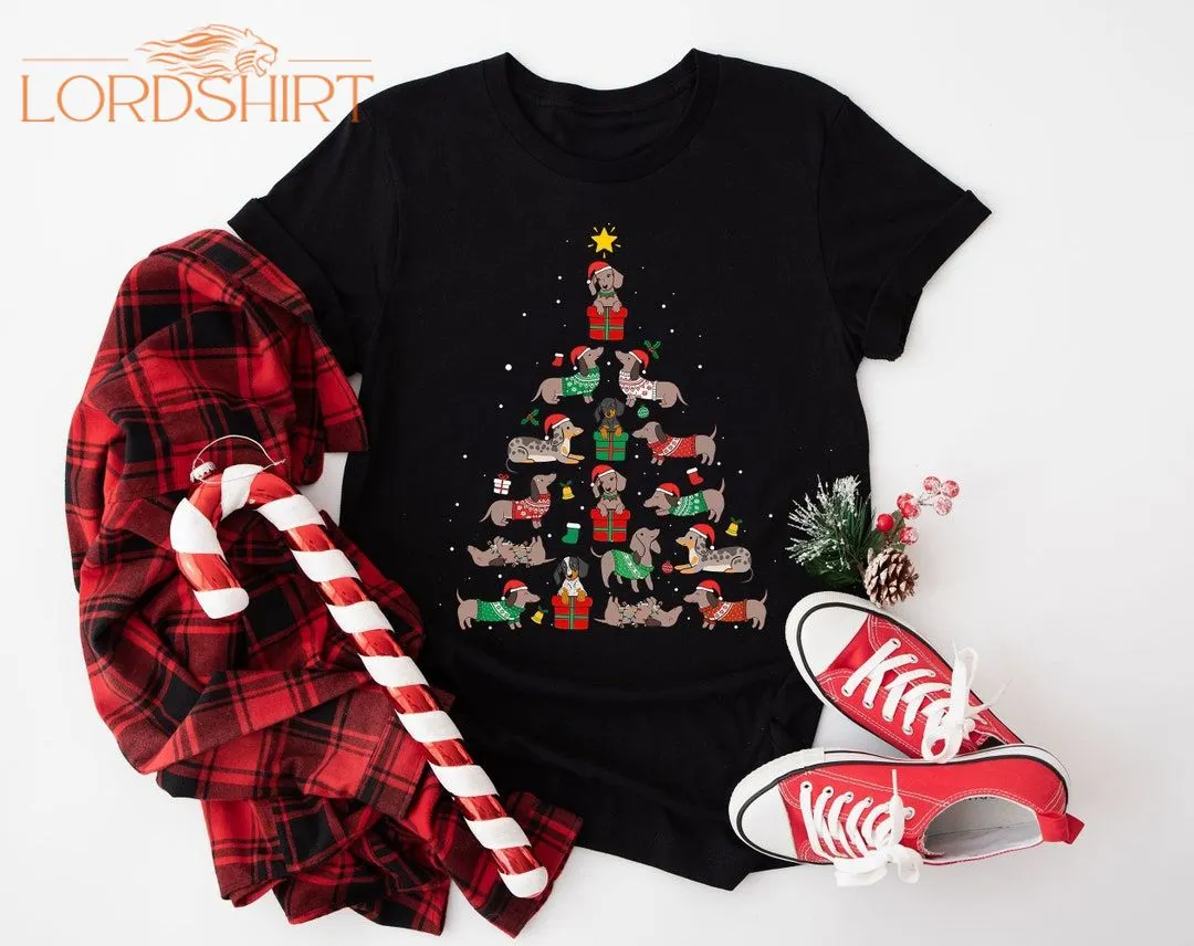 Dachshund Christmas Tree Sweatshirt Cute Christmas Dachshund