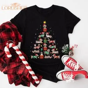 Dachshund Christmas Tree Sweatshirt Cute Christmas Dachshund