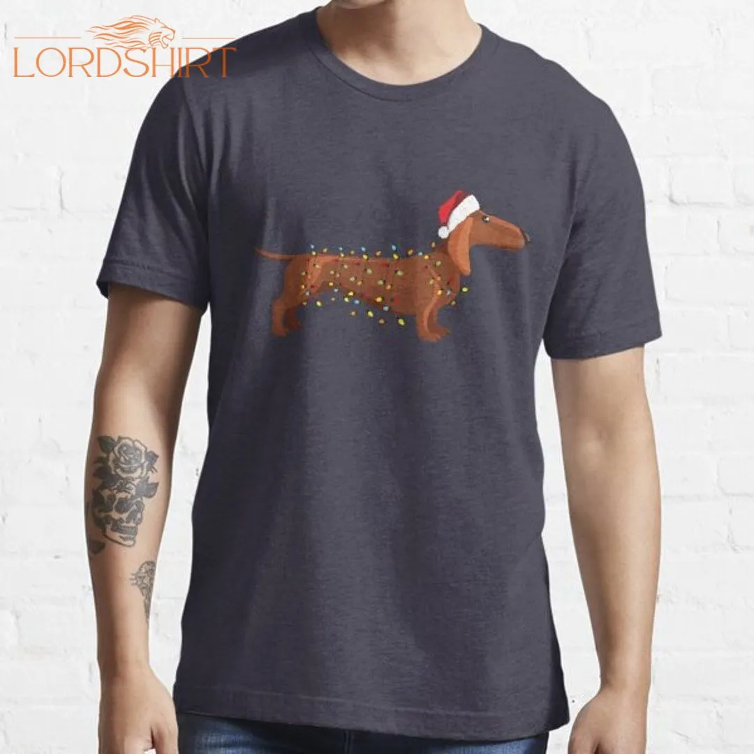 Dachshund Wiener Dog Christmas Light Essential .jpg T-shirt