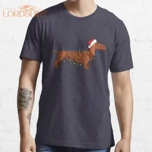 Dachshund Wiener Dog Christmas Light Essential .jpg T-shirt