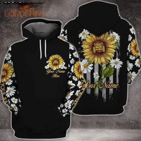 Daisy And Sun Flower Custom Name 3d All Over Print