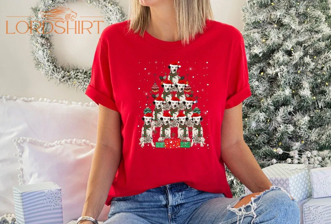 Dalmation Christmas Dog Themed Women's Kids Mens Tshirt