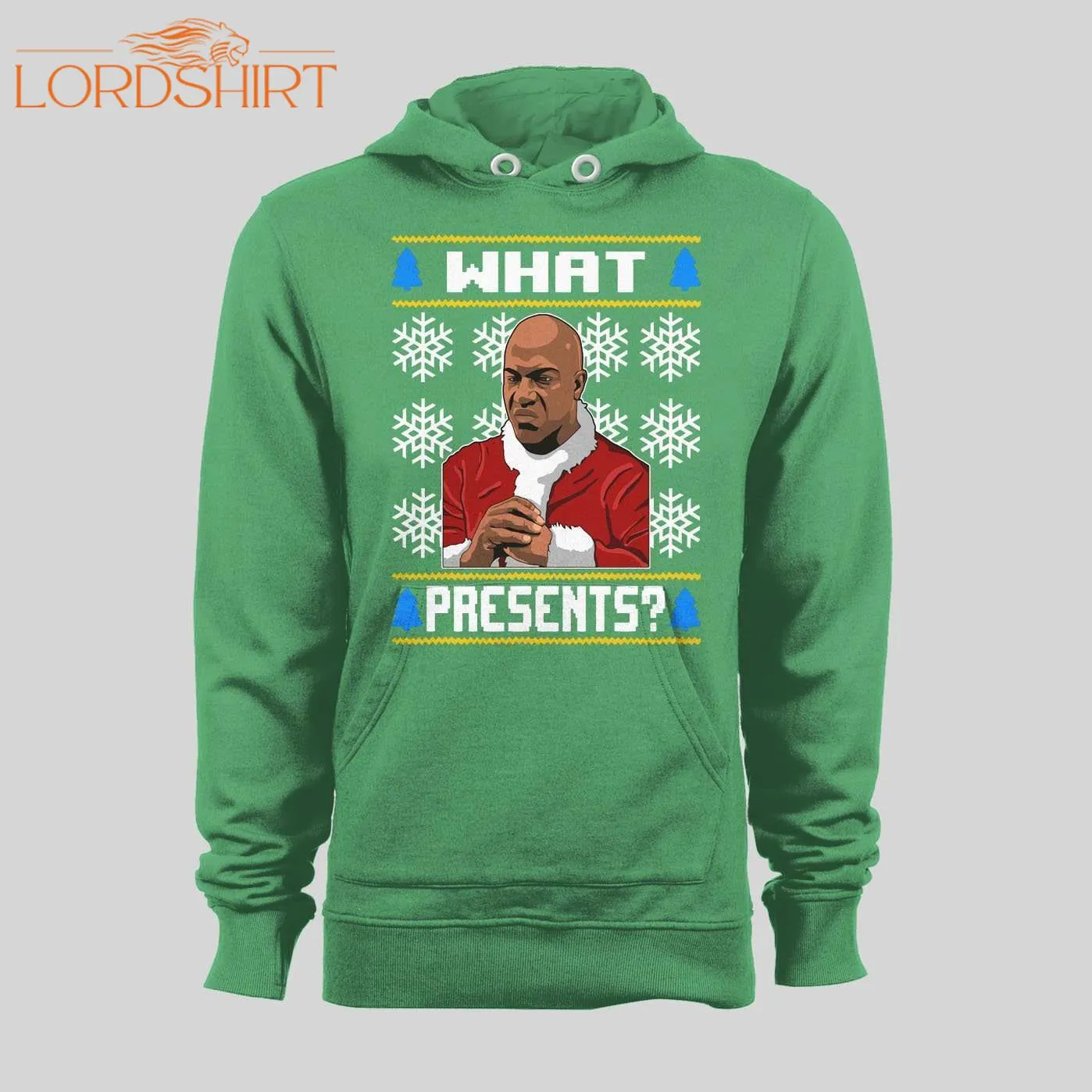 Deebo What Presents? Christmas Pattern High Quality Holiday Hoodie/ Sweatshirt