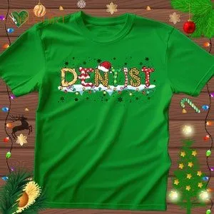 Dentist Christmas Tshirt Dentist Occupational Personalized