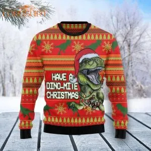 Dinosaur Funny Ugly Christmas Sweater