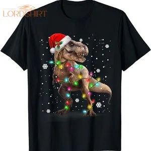 Dinosaur T-rex Tree Christmas Sweater Xmas Pet Dino Trex