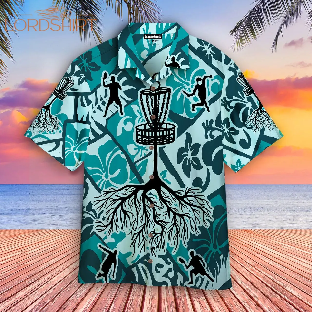 Disc Golf Cross Hawaiian Shirt