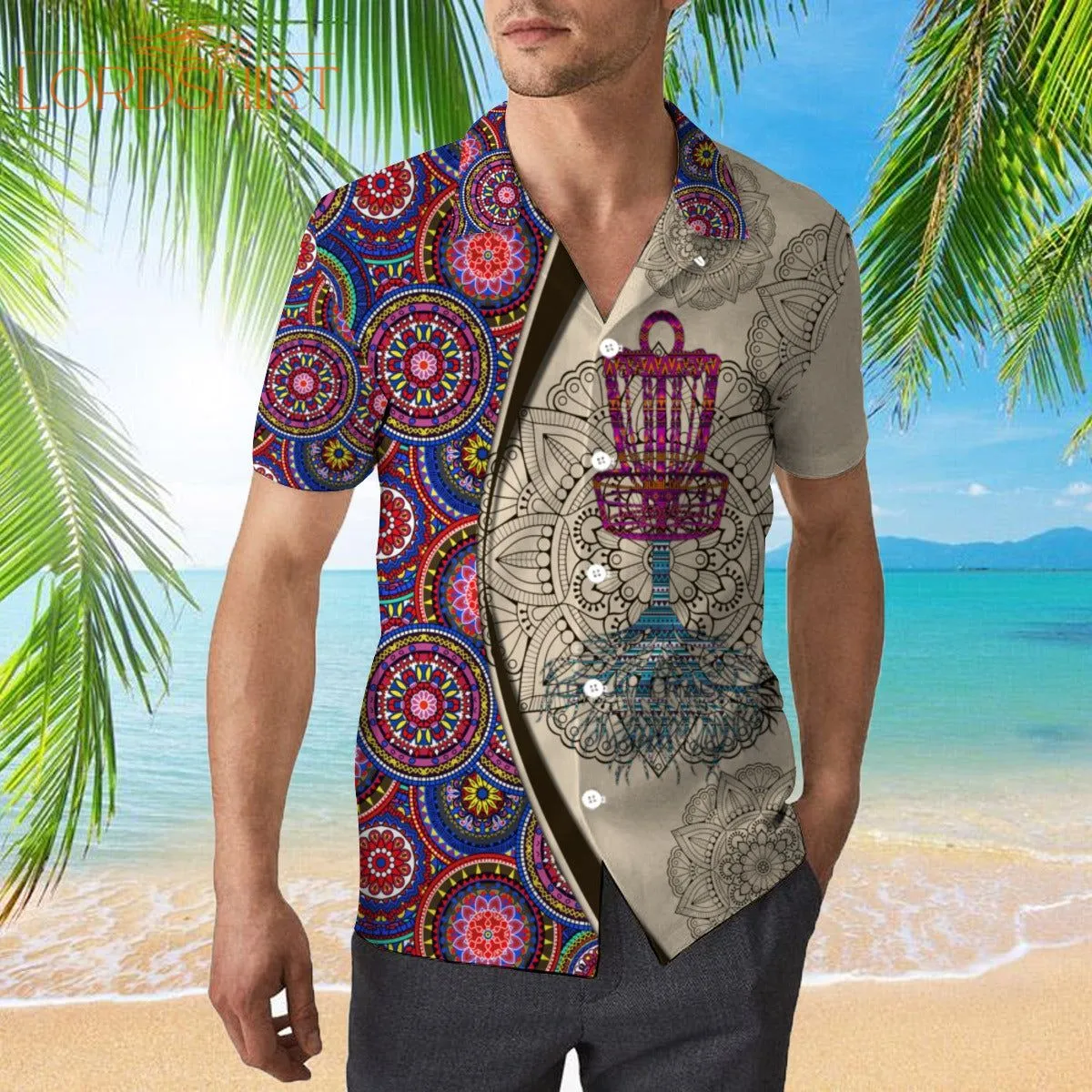 Disc Golf Mandala Hawaiian Shirt