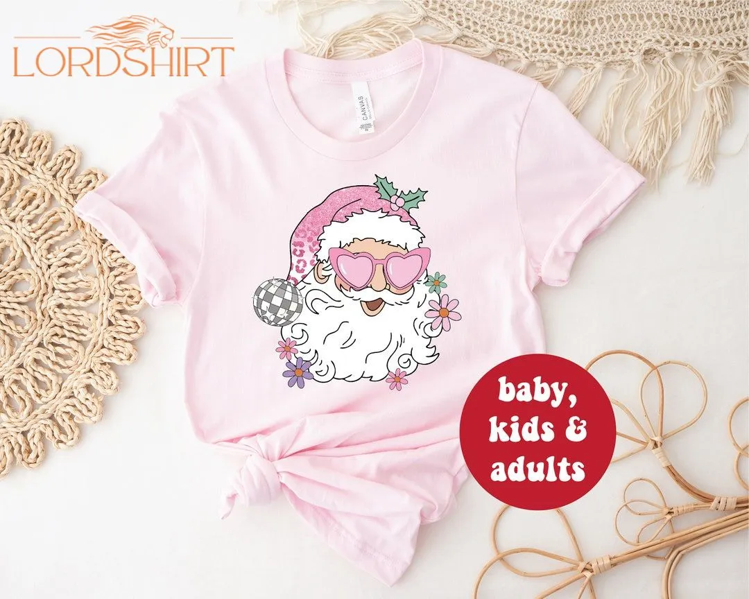 Disco Santa T-shirt Retro Santa Christmas T-shirt Santa