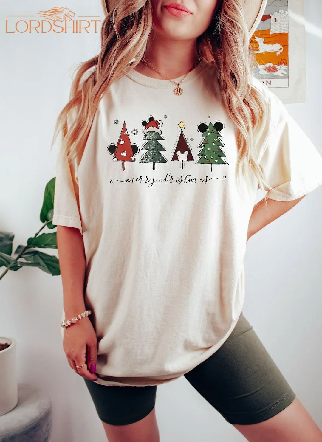 Disney Christmas Tree Shirt Mickey Pine Tree Shirt Merry And