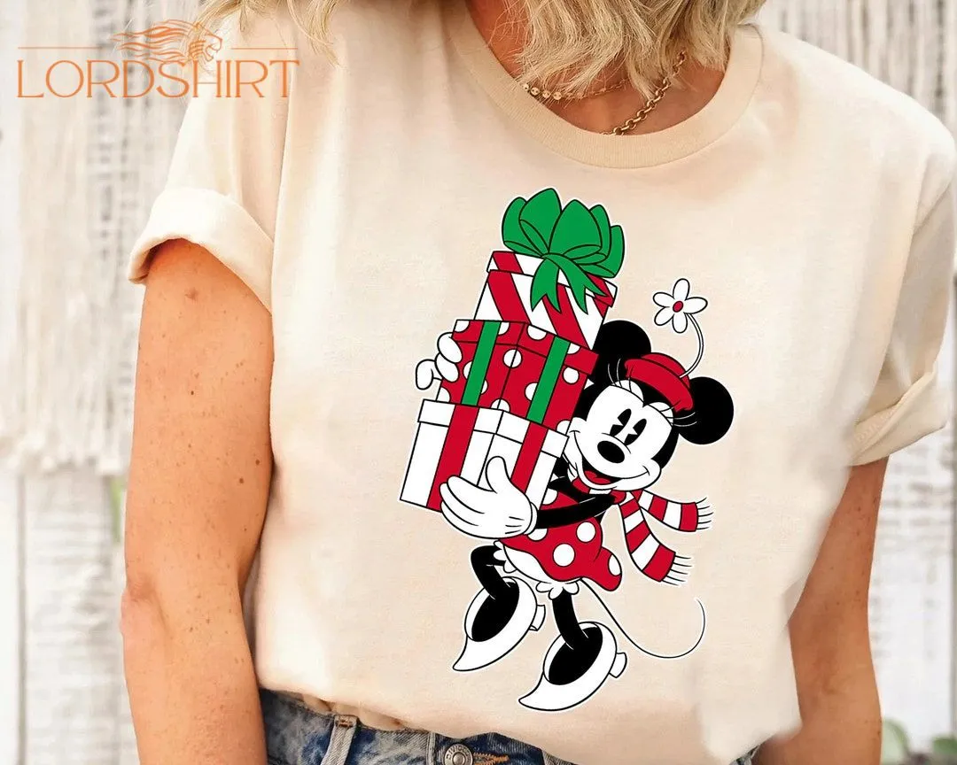 Disney Minnie Mouse Christmas Holiday Gifts T-shirt Mickey