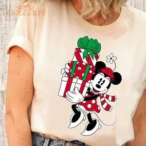 Disney Minnie Mouse Christmas Holiday Gifts T-shirt Mickey