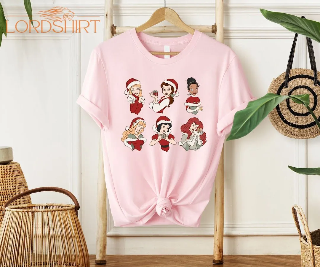 Disney Santa Princess Shirt Princess Christmas Shirt Disney