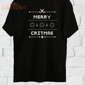 Dnd Christmas T-shirt D20 Design Critmas Shirt