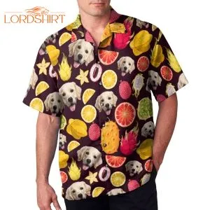 Dog And Fruit Custom Photo Hawaiian Shirt