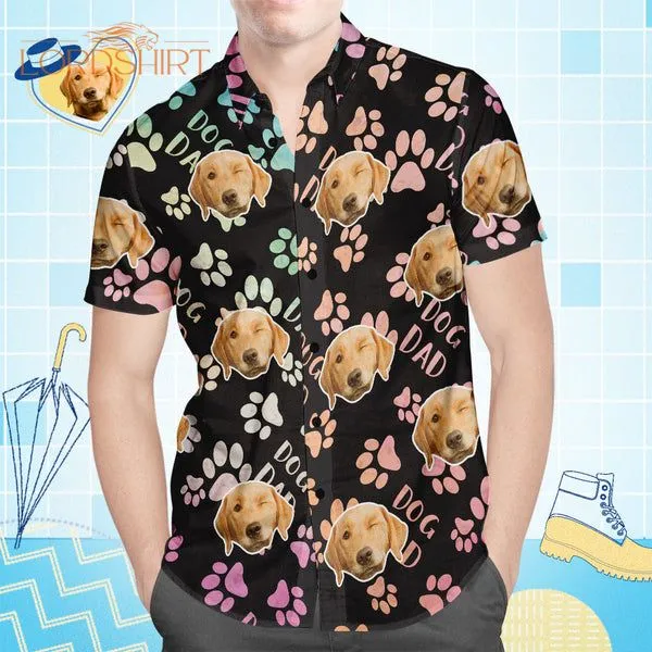 Dog Dad Custom Photo Hawaiian Shirt