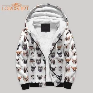 Dogs Blanket Fleece Zip Hoodie All Over Print