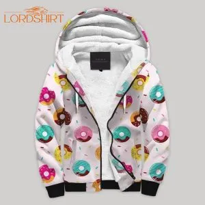 Donut Blanket Fleece Zip Hoodie All Over Print