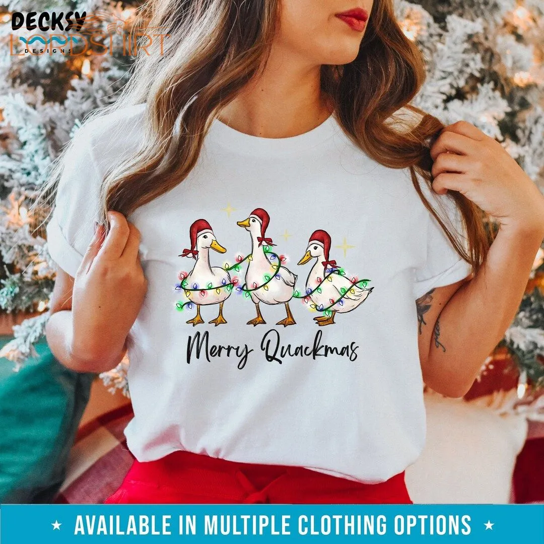 Ducks Christmas Shirt Farm Animals Tshirt Farmer Xmas