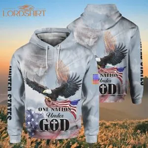 Eagle Patriot One Nation Under God Christian Jesus 3d All Over Print