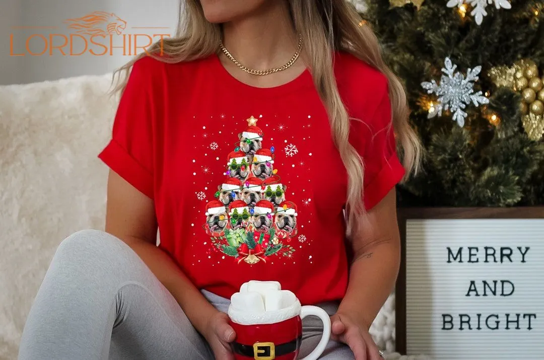 English Bull Dog Gifts Xmas Christmas Mens Womens Kids Tshirt