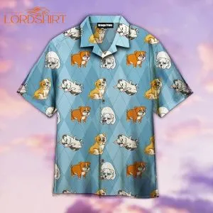 English Bulldog Aloha Hawaiian Shirt