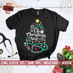 ER Christmas Crew Shirt/ Emergency Room Nurse Ugly Christmas