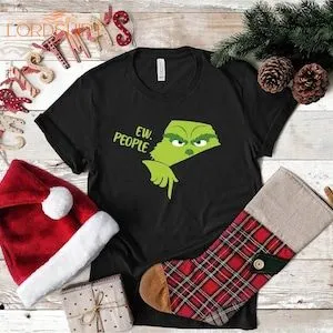 Ew People The Grinch Christmas Tshirt Adult Unisex Cotton