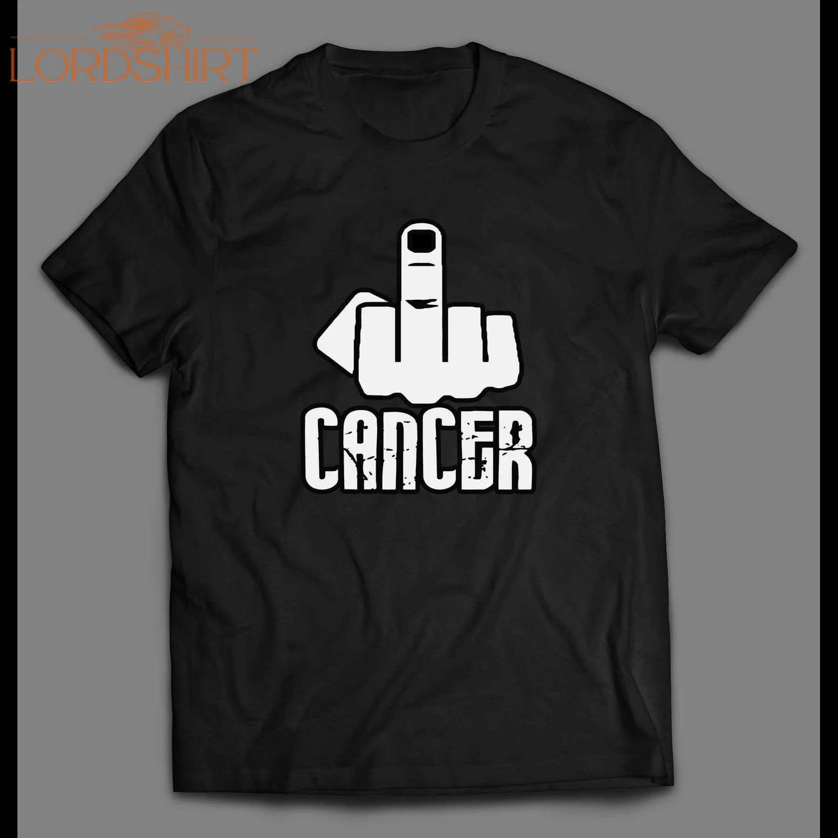 F-cancer Middle Finger High Quality Front Print Shirt