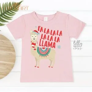 Fa La La La La La La Llama T-shirt Matching Family Christmas