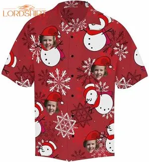 Face And Christmas Custom Photo Hawaiian Shirt