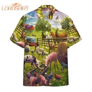 Farm Animal Hawaiian Shirt