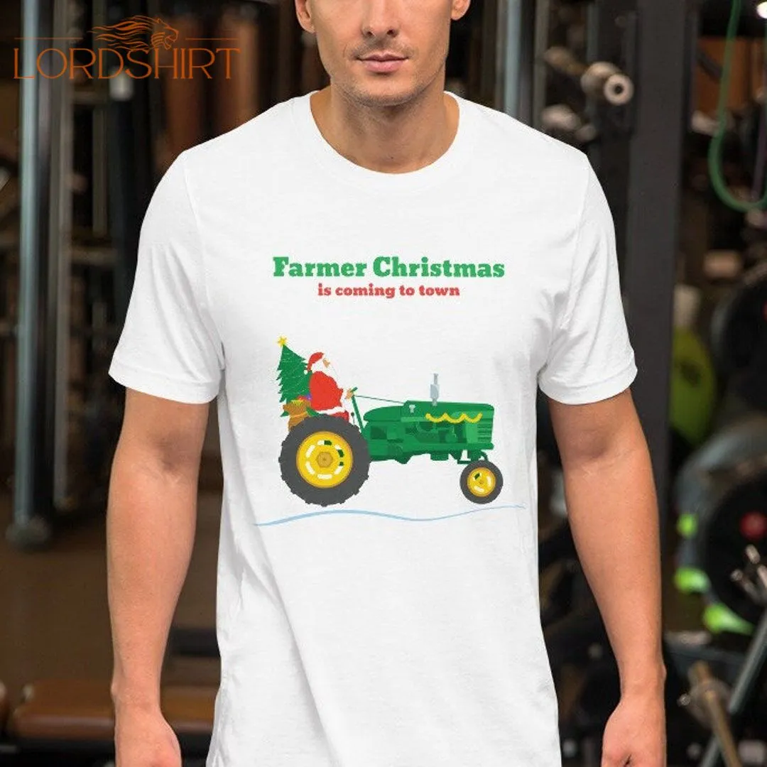 Farmer Christmas Unisex Adult Christmas T-shirt Dad T-shirt