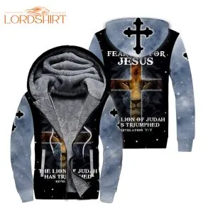 Fear Not For Jesus Fleece Zip Hoodie All Over Print