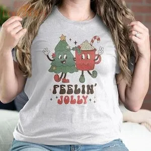 Feelin Jolly Christmas T-shirt Merry Christmas Shirt