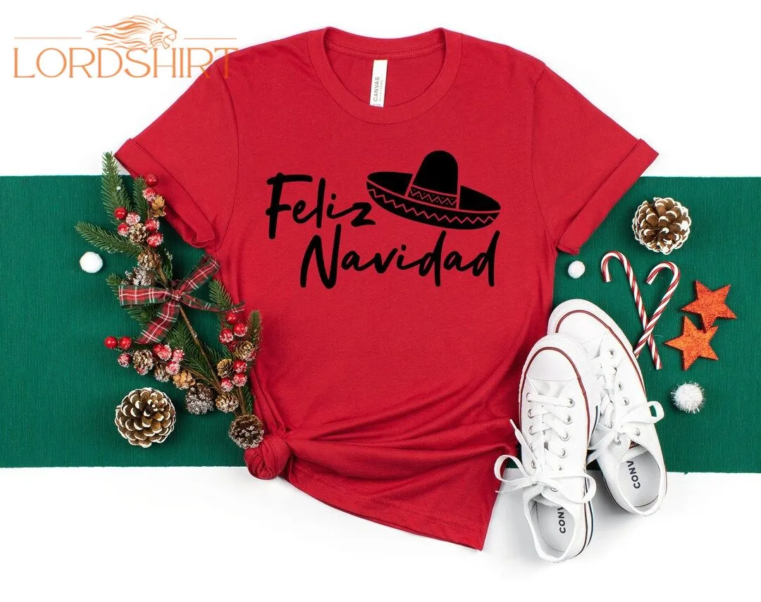 Feliz Navidad Sombrero T-shirt Spanish Merry Christmas