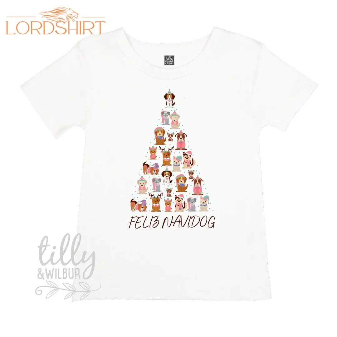 Feliz Navidog Christmas T-shirt Dog T-shirt Christmas Dog