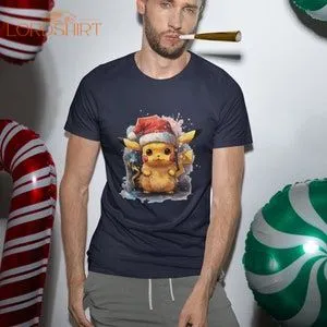 Festive Pikachu Christmas T-shirt Adult Pokmon Holiday Tee