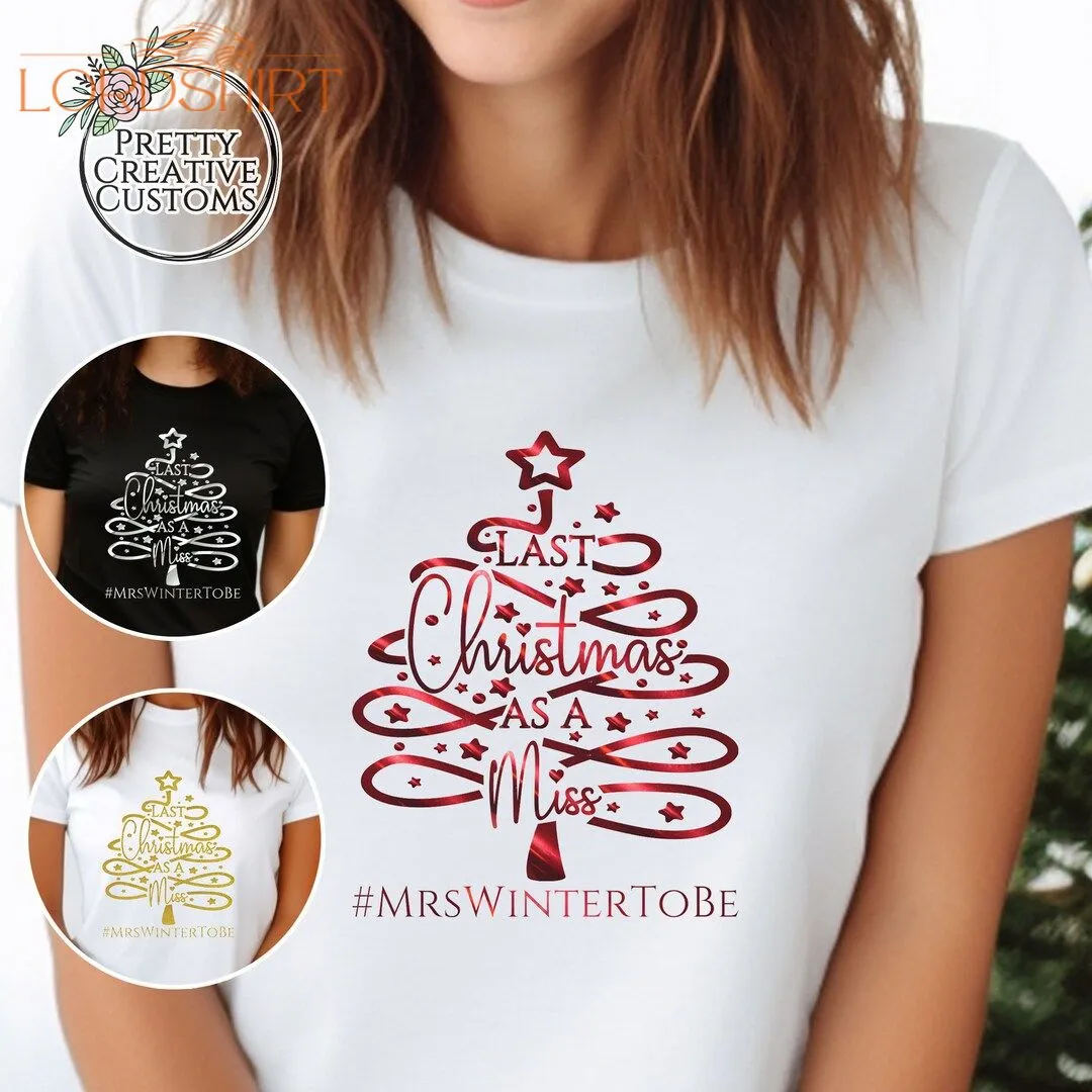 First Christmas As A Mrs T-shirt New Bride Christmas Shirt