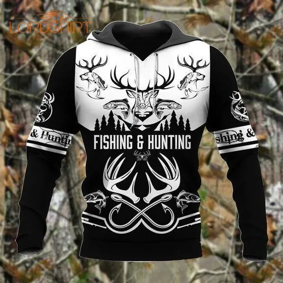 Fishing And Dear Hunting Cool 3d All Over Print