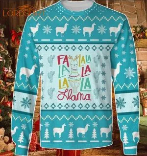 Fla La La Llama Awesome Ugly Christmas Sweater