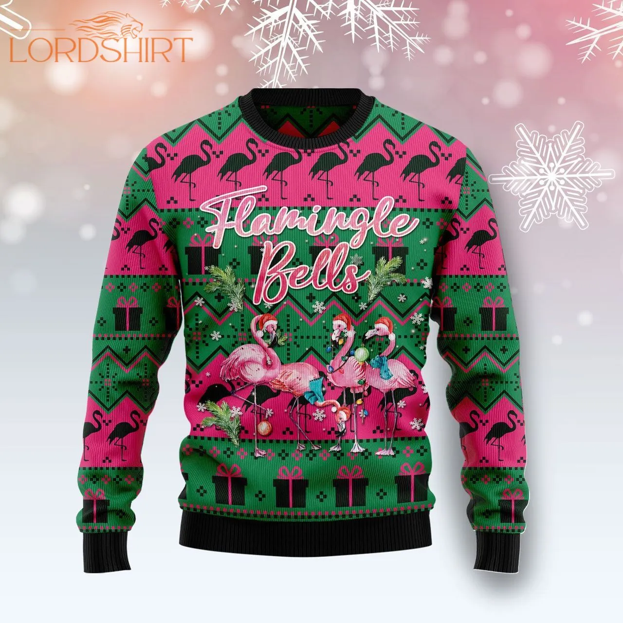 Flamingle Bells Ugly Christmas Sweater