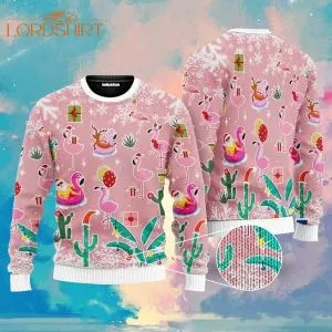 Flamingo Christmas Tropical Ugly Christmas Sweater