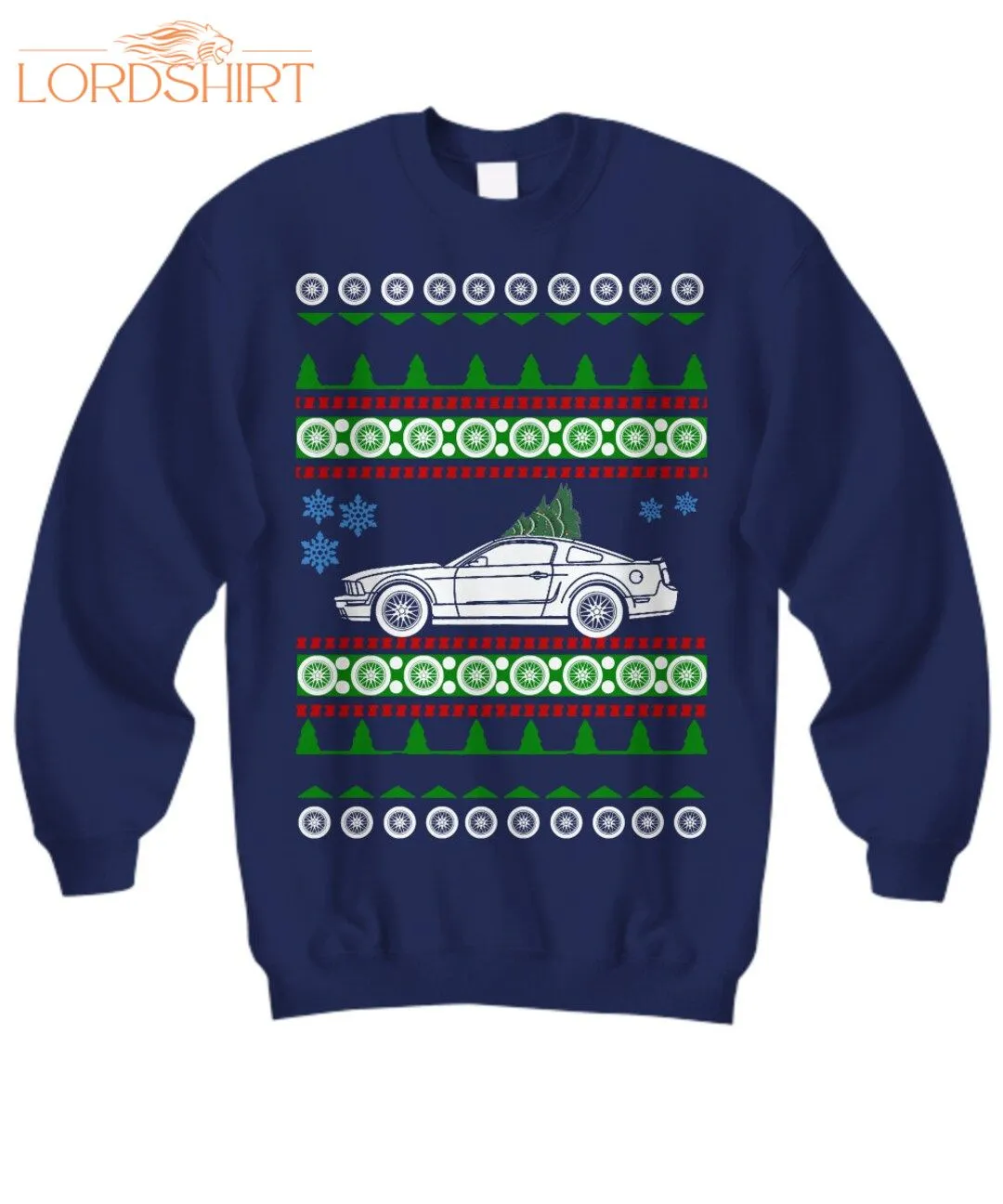 Ford Mustang Ugly Christmas Sweater 5th Gen Hot Rod Xmas Gift