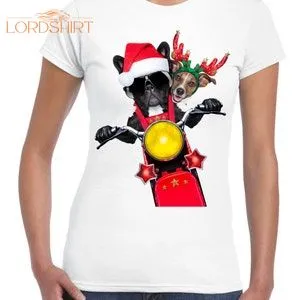 French Bulldog And Jack Russell Santa Claus Women's