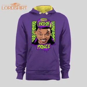 Fresh Prince Of Bel-air Neon Pop Art High Quality Varsity 2 Color Contrast Hoodie