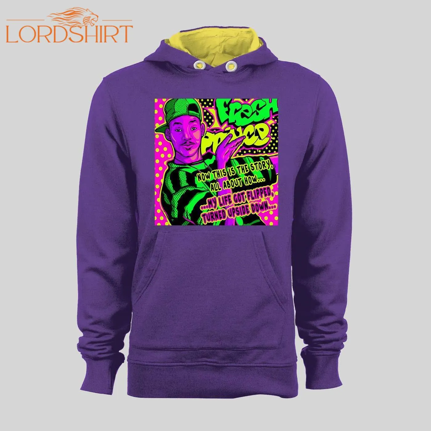 Fresh Prince Of Bel-air Now This Is A Story Art High Quality Varsity 2 Color Contrast Hoodie