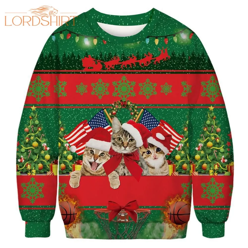 Funny Cat Ugly Christmas Sweater