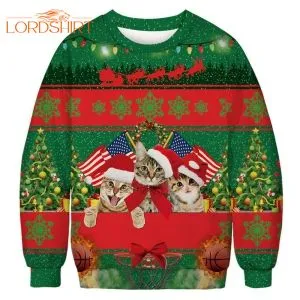 Funny Cat Ugly Christmas Sweater