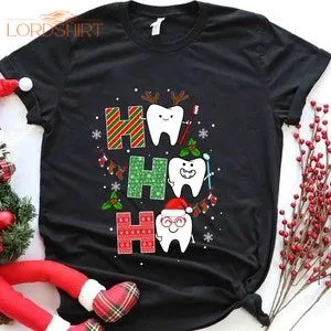 Funny Christmas Teeth T-shirt Dentist Shirt Christmas Gift